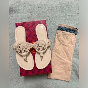 Tory Burch New Ivory Miller Sandals